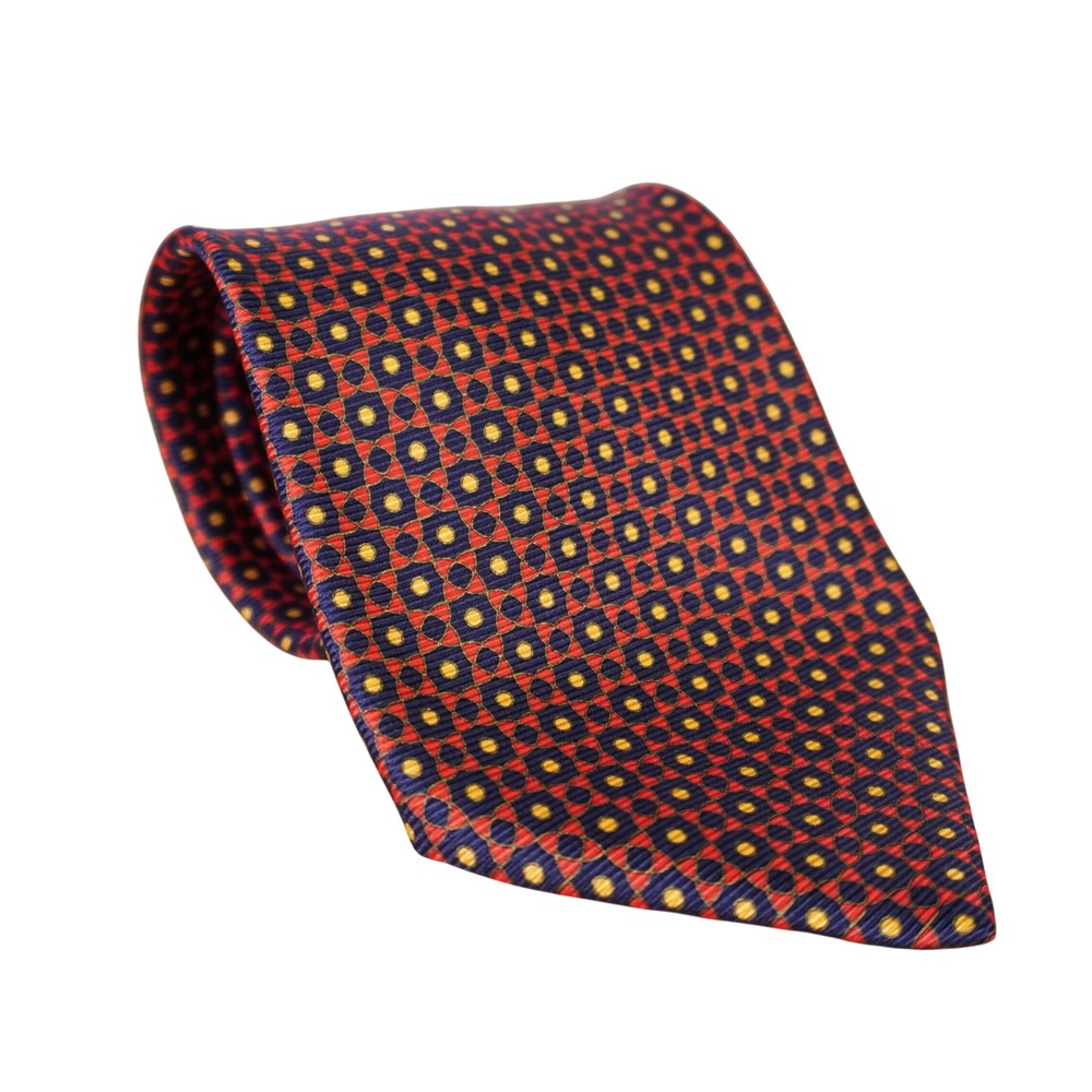 Stefano Ricci Necktie Red Geometric‎ Silk Made in Italy 4x61 Luxury Formalwear
